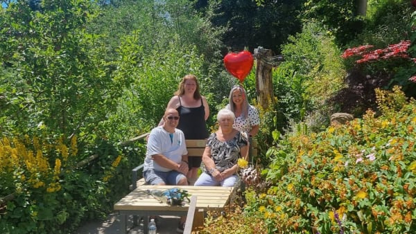 Bench memorial in loving memory of Theresa Gooding